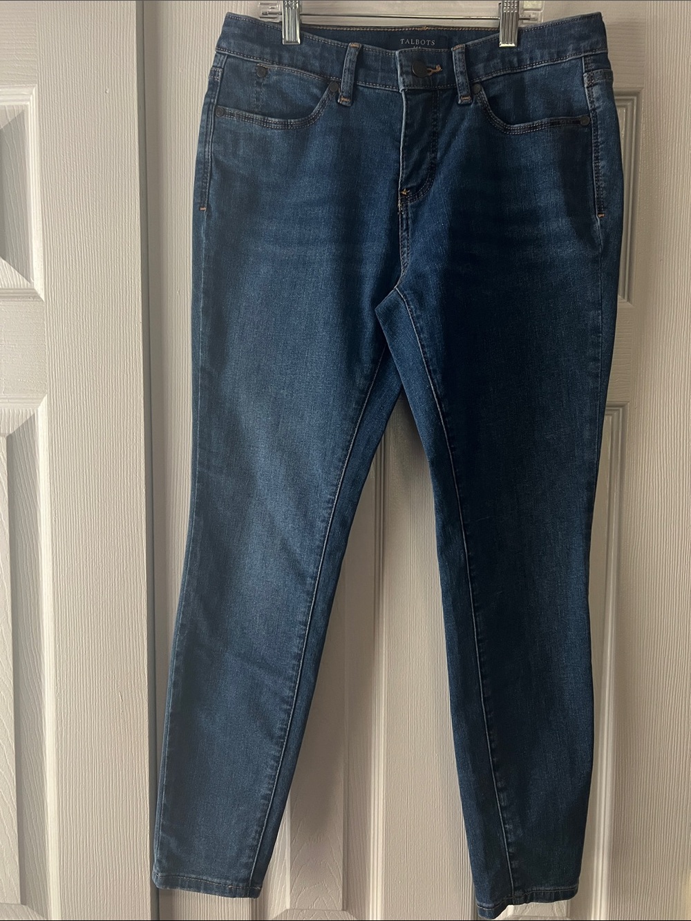 Talbots Women's Straight Leg Jeans in Dark Blue Wash